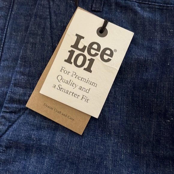 LEE 101 Slim Chino JEANS 30% LINEN W30 L32 - Picture 6 of 11
